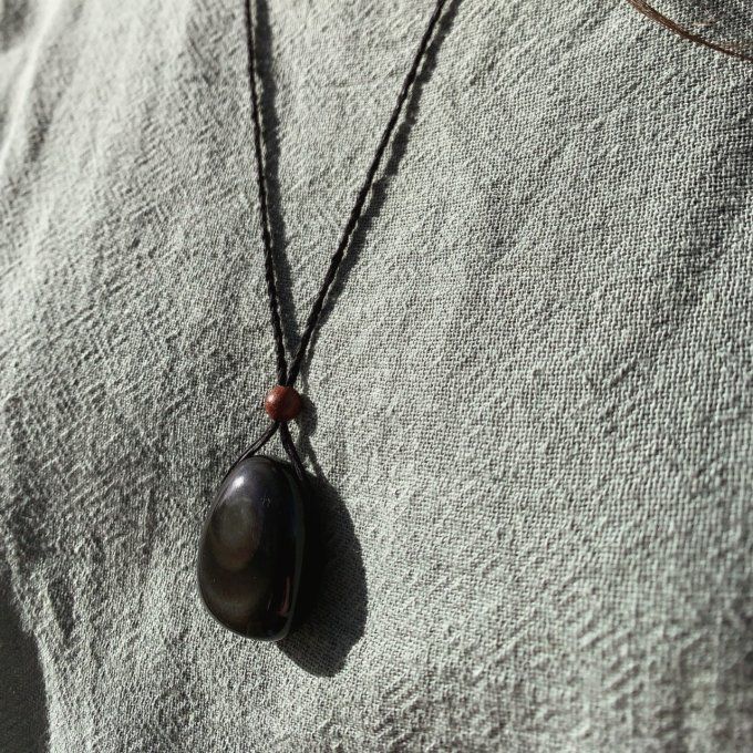 Collier Obsidienne œil céleste