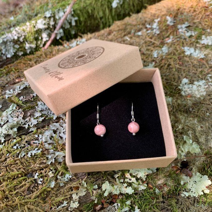 Petites boucles Rhodochrosite