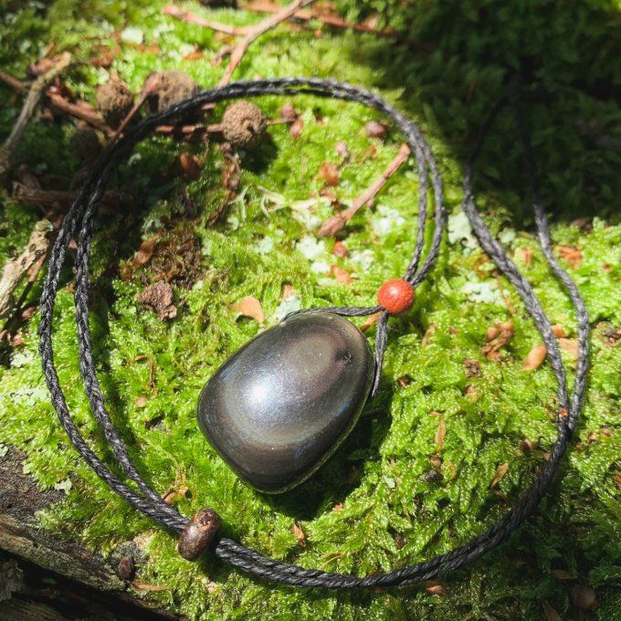 Collier Obsidienne œil céleste