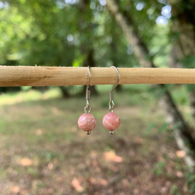 Petites boucles Rhodochrosite