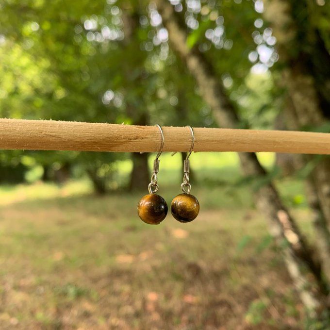 Petites boucles Œil de tigre