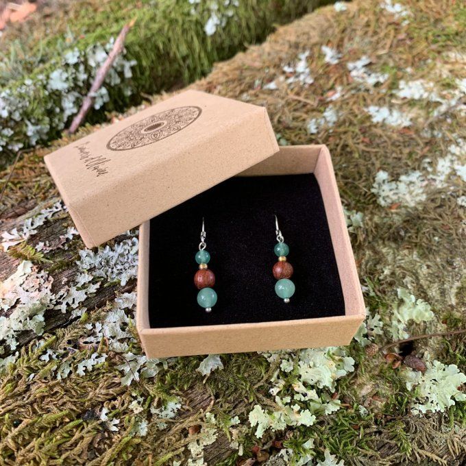 Boucles d'oreilles Aventurine verte