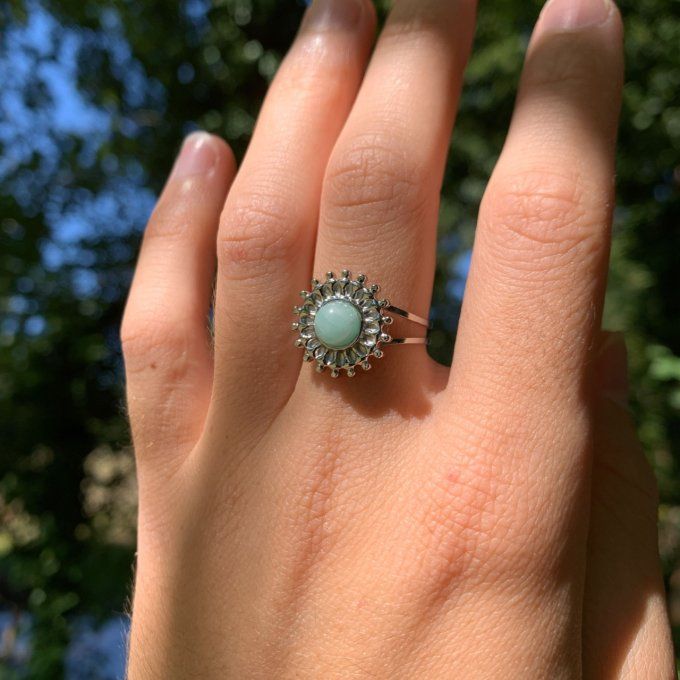 Bague soleil - Amazonite