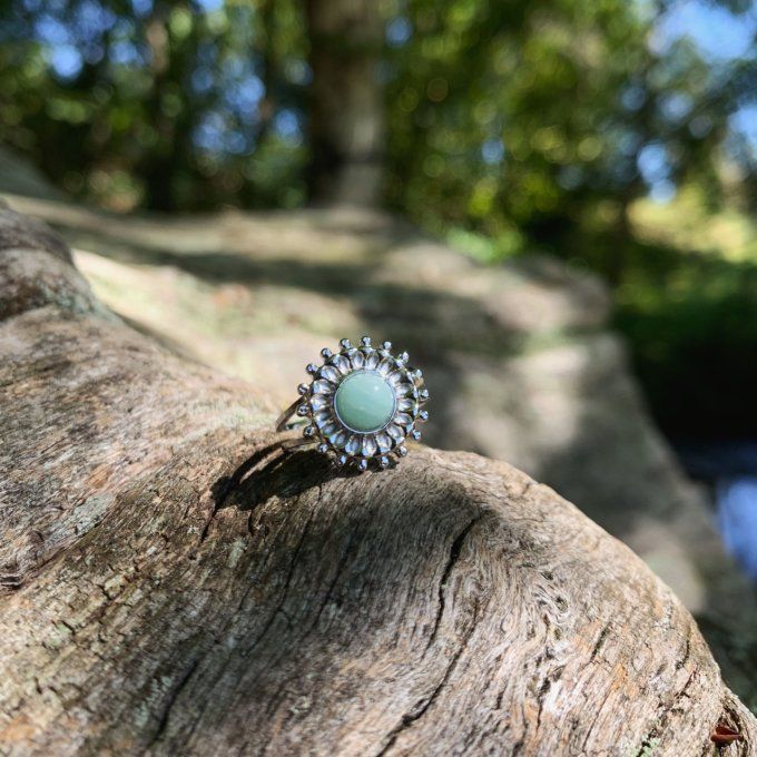 Bague soleil - Amazonite