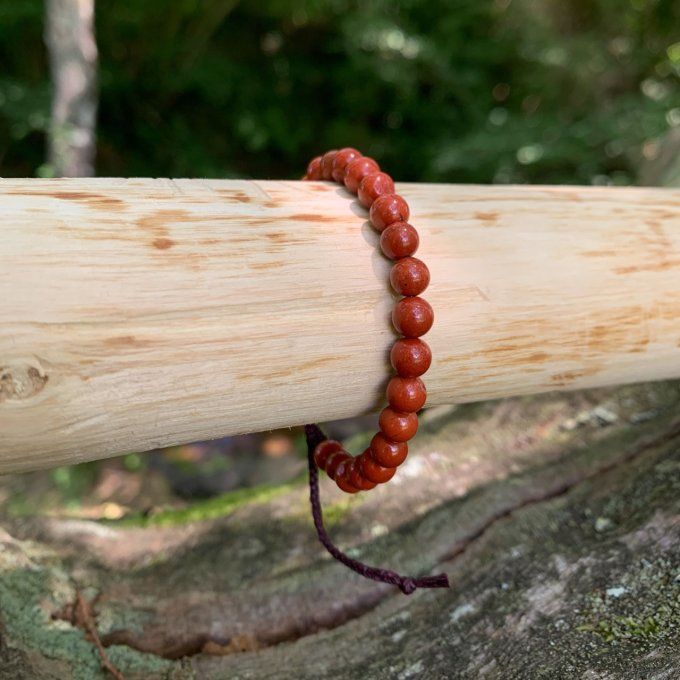 Bracelet Jaspe rouge 6mm