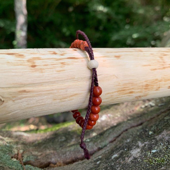 Bracelet Jaspe rouge 6mm