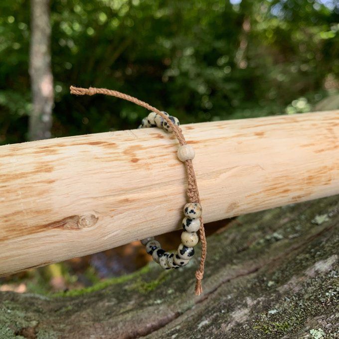 Bracelet Jaspe Dalmatien