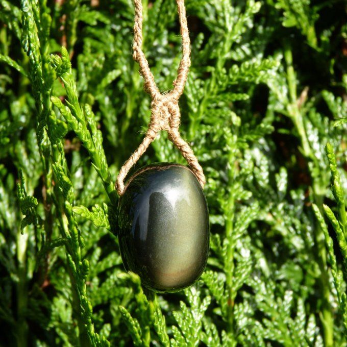 Collier Obsidienne œil céleste 